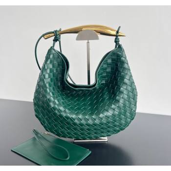Bottega Veneta Medium Sardine Bag in Intrecciato Leather Emerald Green 2024 754988 (WT-240712021)