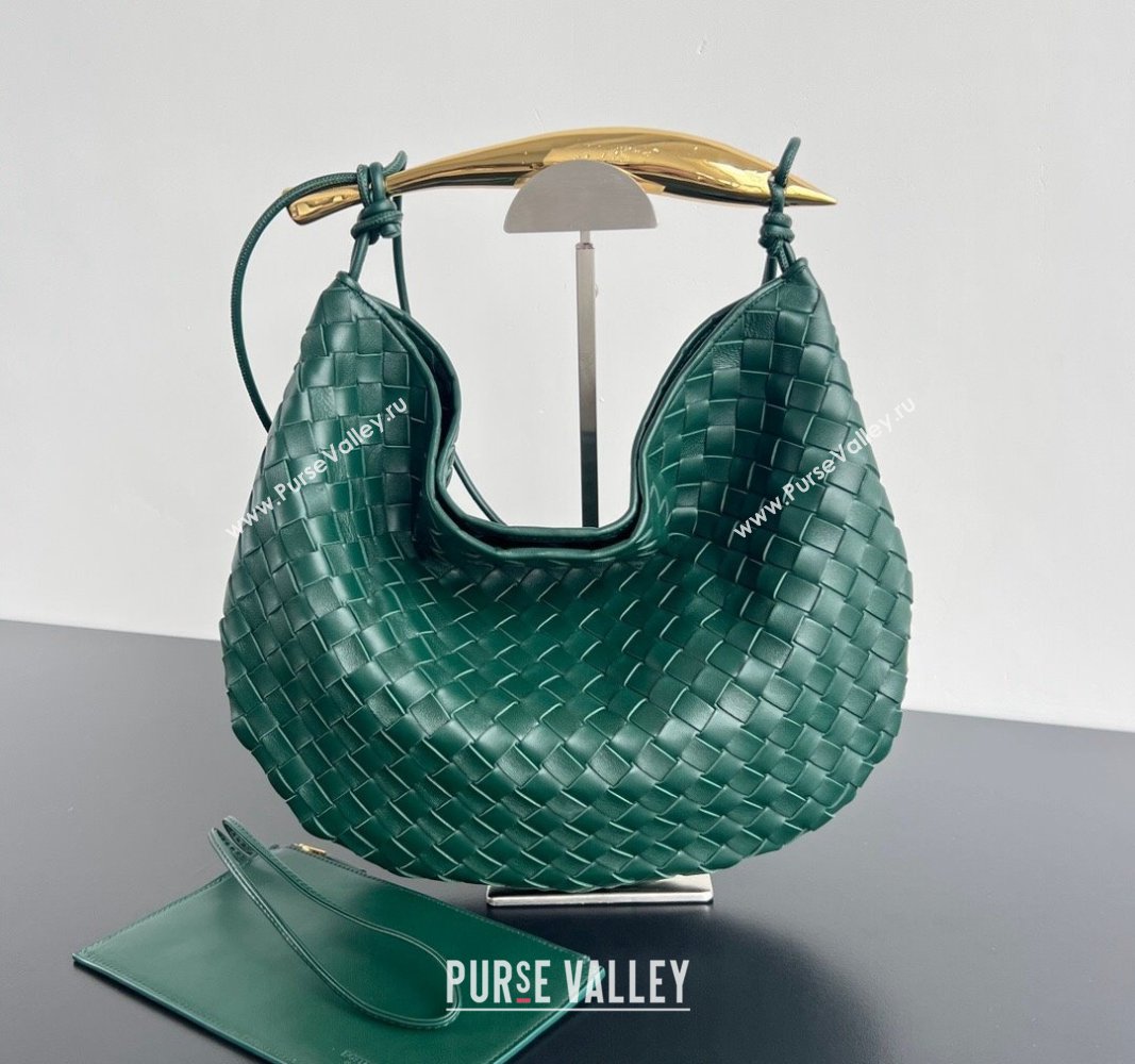 Bottega Veneta Medium Sardine Bag in Intrecciato Leather Emerald Green 2024 754988 (WT-240712021)