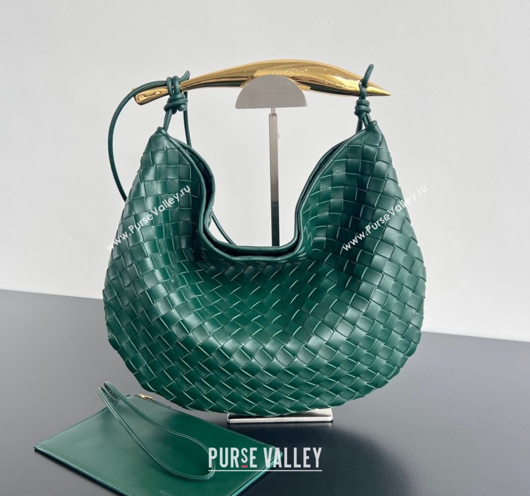 Bottega Veneta Large Sardine Bag in Intrecciato Leather Emerald Green 2025 754988 (WT-250519015)
