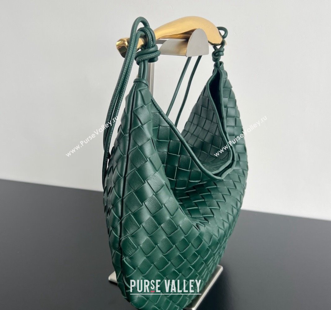 Bottega Veneta Medium Sardine Bag in Intrecciato Leather Emerald Green 2024 754988 (WT-240712021)