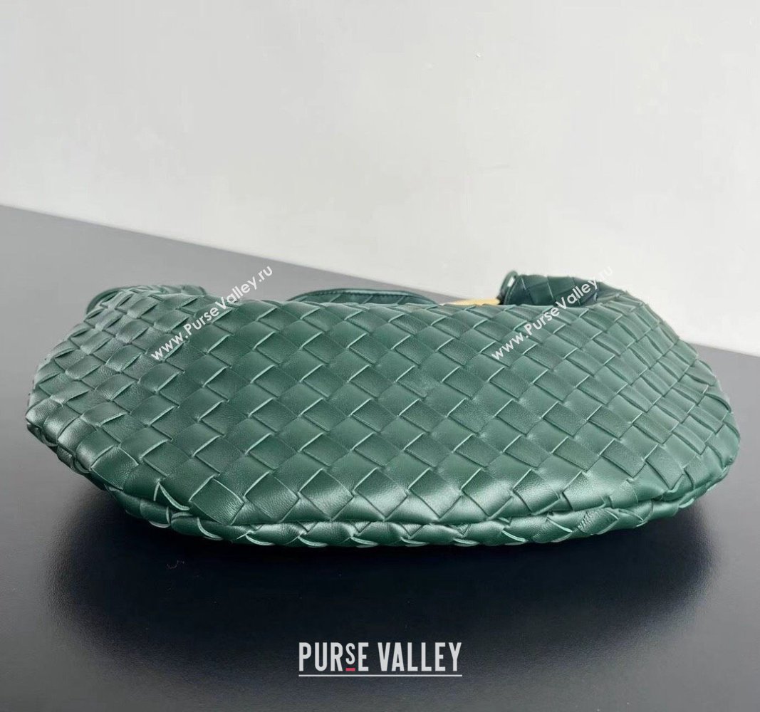 Bottega Veneta Medium Sardine Bag in Intrecciato Leather Emerald Green 2024 754988 (WT-240712021)