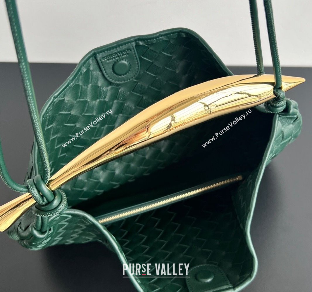 Bottega Veneta Medium Sardine Bag in Intrecciato Leather Emerald Green 2024 754988 (WT-240712021)