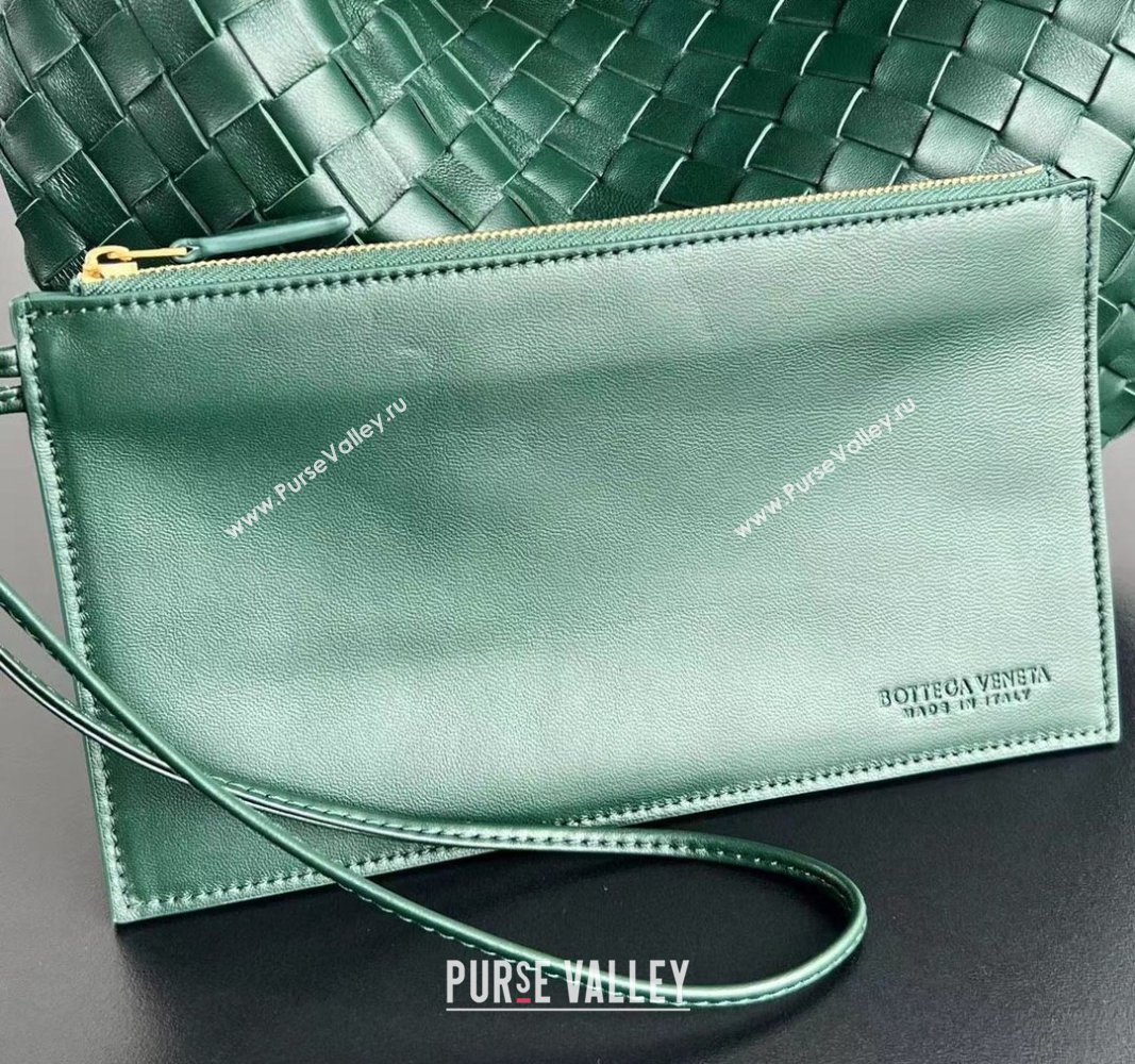 Bottega Veneta Medium Sardine Bag in Intrecciato Leather Emerald Green 2024 754988 (WT-240712021)