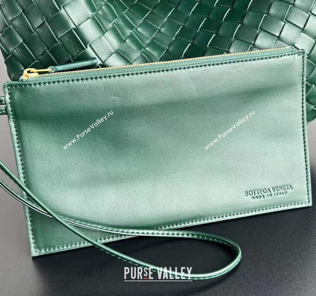 Bottega Veneta Large Sardine Bag in Intrecciato Leather Emerald Green 2025 754988 (WT-250519015)