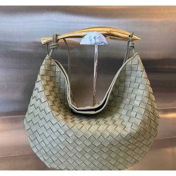 Bottega Veneta Large Sardine Bag in Intrecciato Leather Travertine Green 2025 754988 (WT-250519013)