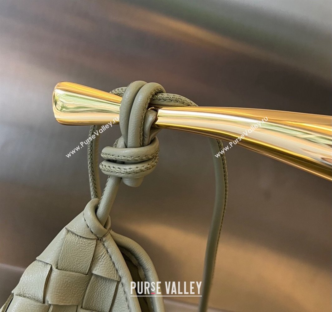 Bottega Veneta Large Sardine Bag in Intrecciato Leather Travertine Green 2025 754988 (WT-250519013)