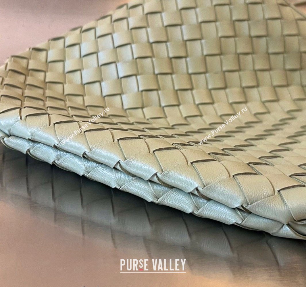 Bottega Veneta Large Sardine Bag in Intrecciato Leather Travertine Green 2025 754988 (WT-250519013)