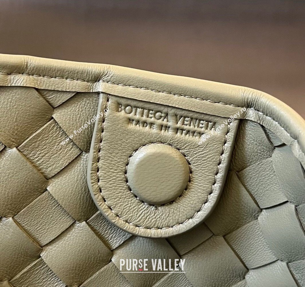 Bottega Veneta Large Sardine Bag in Intrecciato Leather Travertine Green 2025 754988 (WT-250519013)
