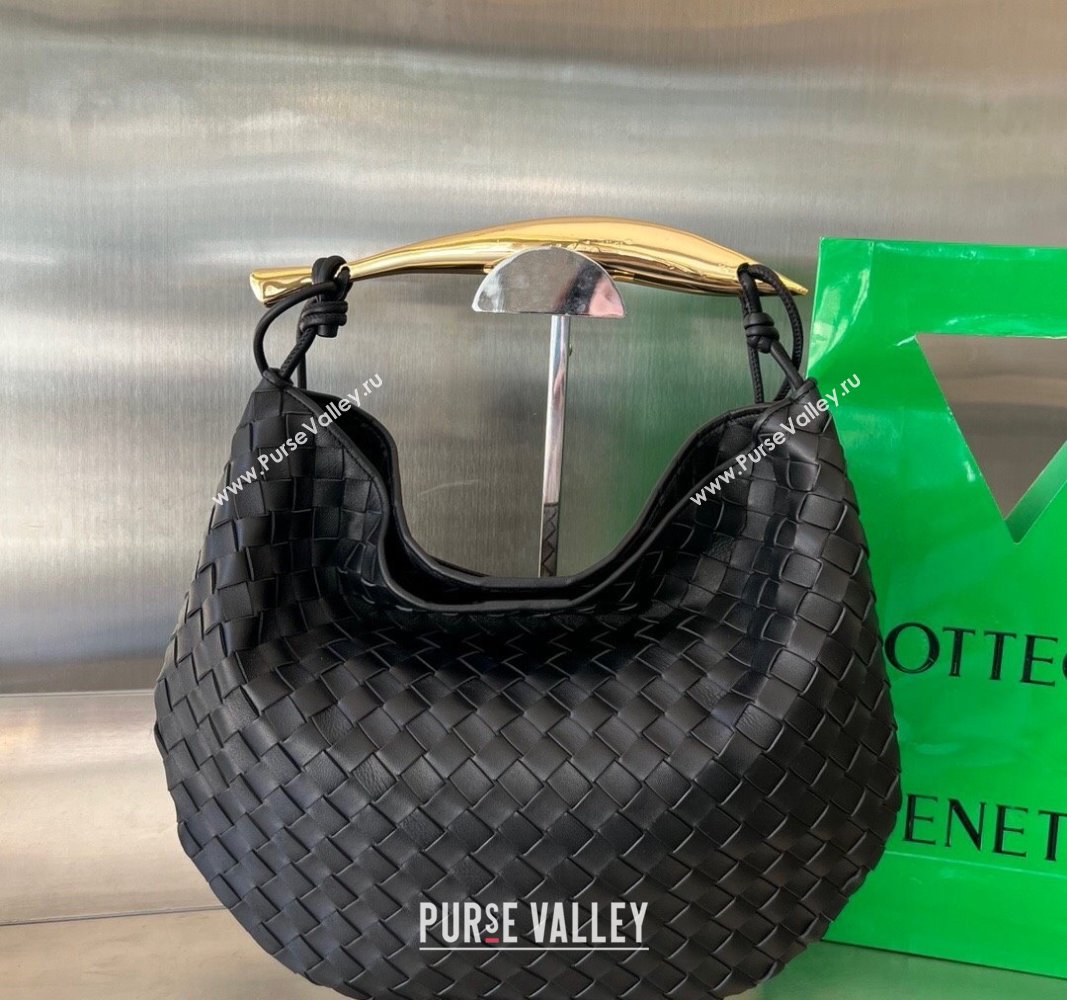 Bottega Veneta Medium Sardine Bag in Intrecciato Leather Black 2024 754988 (WT-240712024)