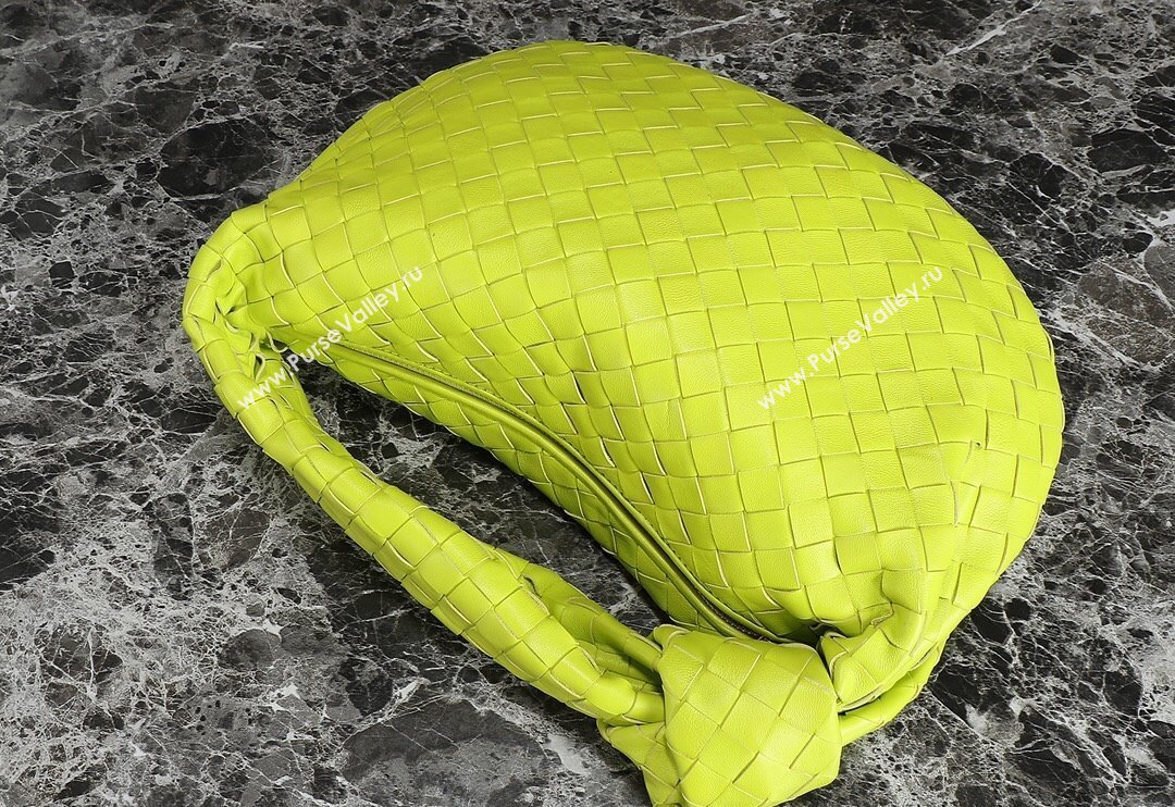 Bottega Veneta Teen Jodie Hobo Bag 690225 Neon Yellow 2024 0712 (MS-240712042)