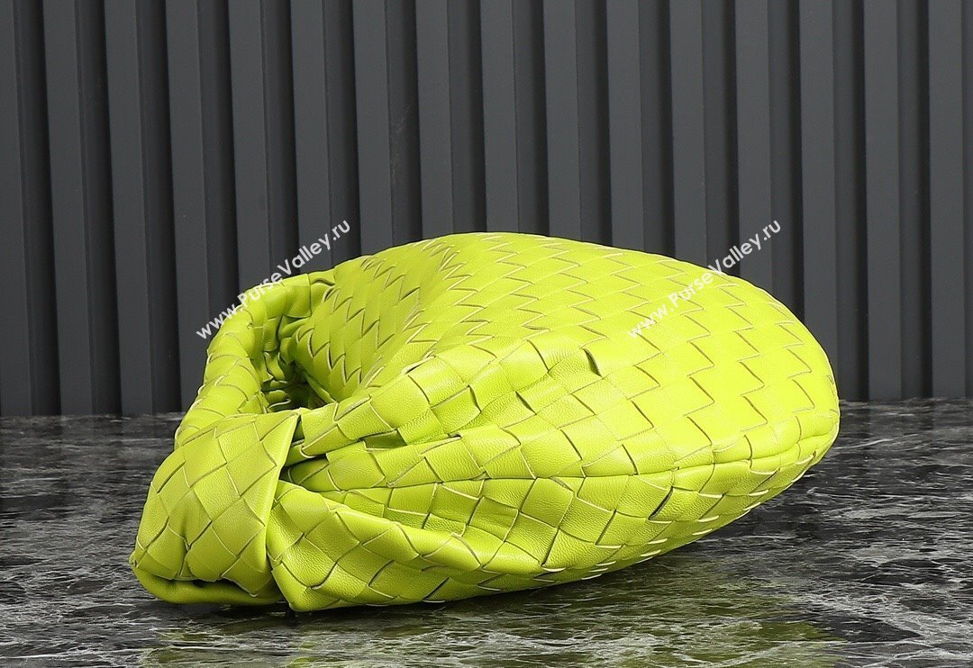 Bottega Veneta Teen Jodie Hobo Bag 690225 Neon Yellow 2024 0712 (MS-240712042)