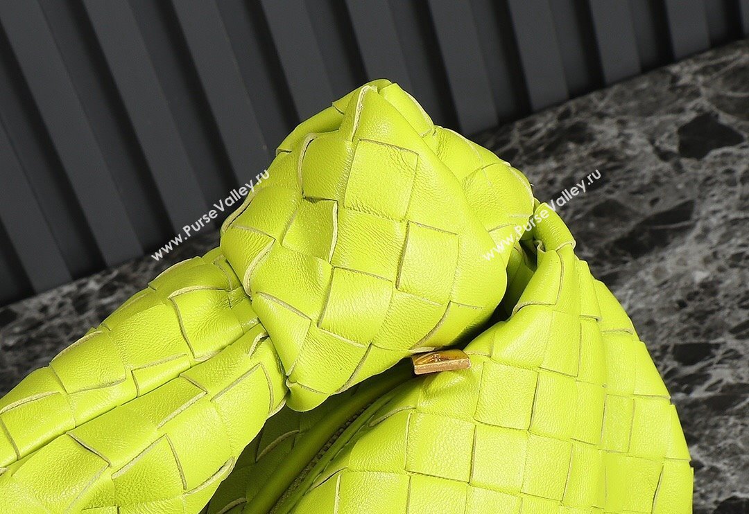 Bottega Veneta Teen Jodie Hobo Bag 690225 Neon Yellow 2024 0712 (MS-240712042)