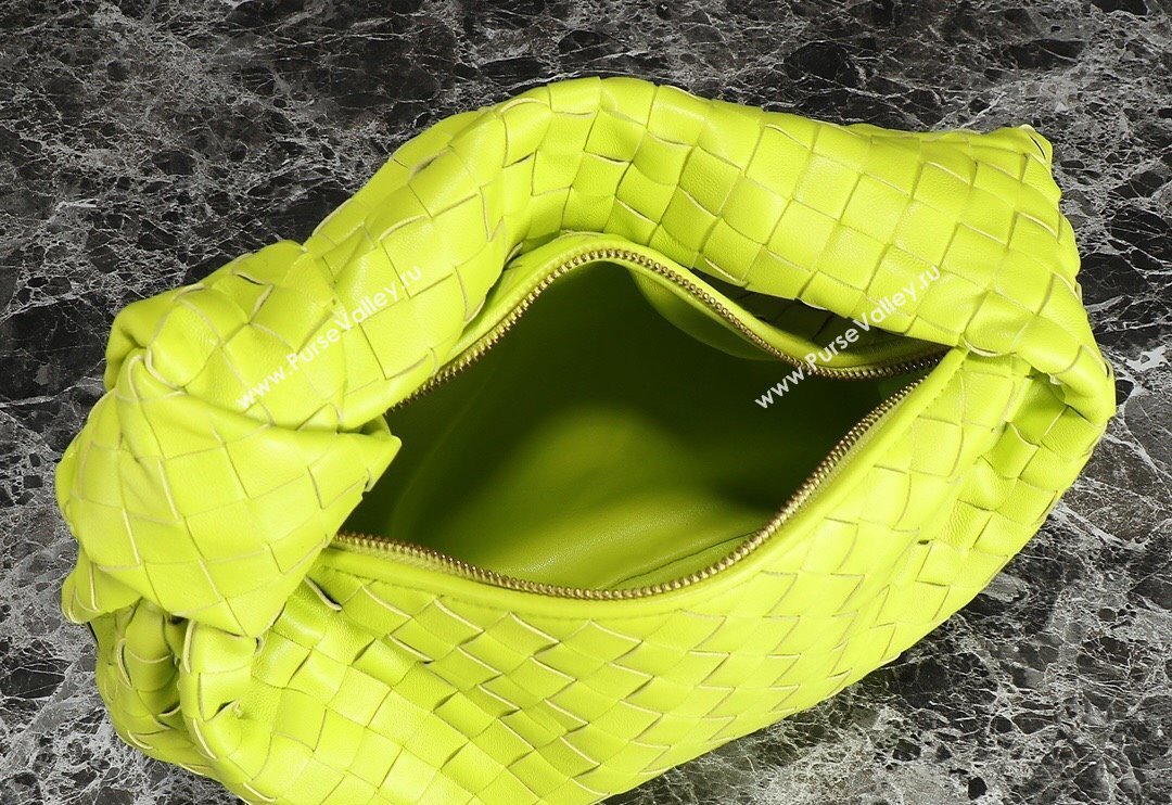 Bottega Veneta Teen Jodie Hobo Bag 690225 Neon Yellow 2024 0712 (MS-240712042)