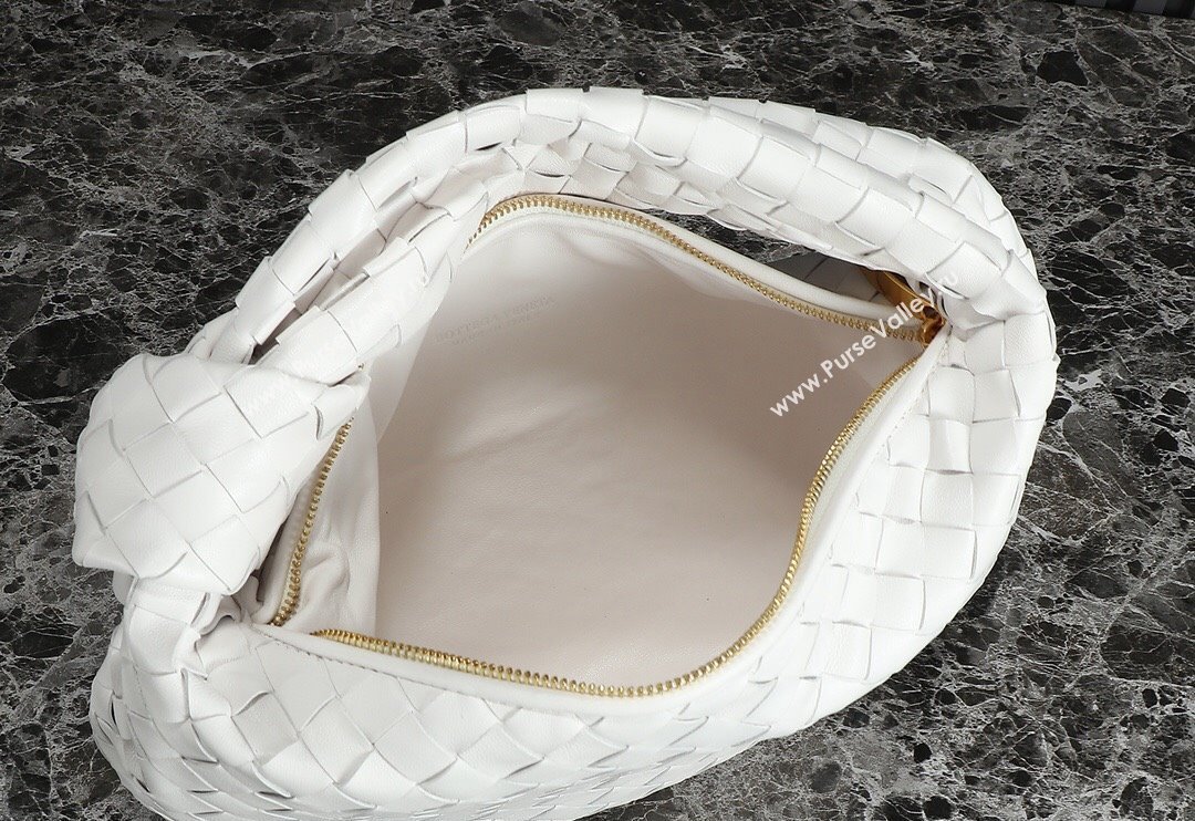 Bottega Veneta Teen Jodie Hobo Bag 690225 White 2024 0712 (MS-240712045)