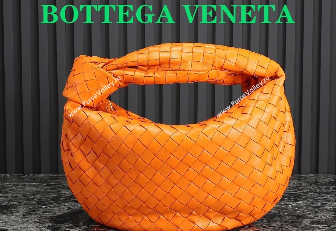 Bottega Veneta Teen Jodie Hobo Bag 690225 Orange 2024 0712 (MS-240712046)