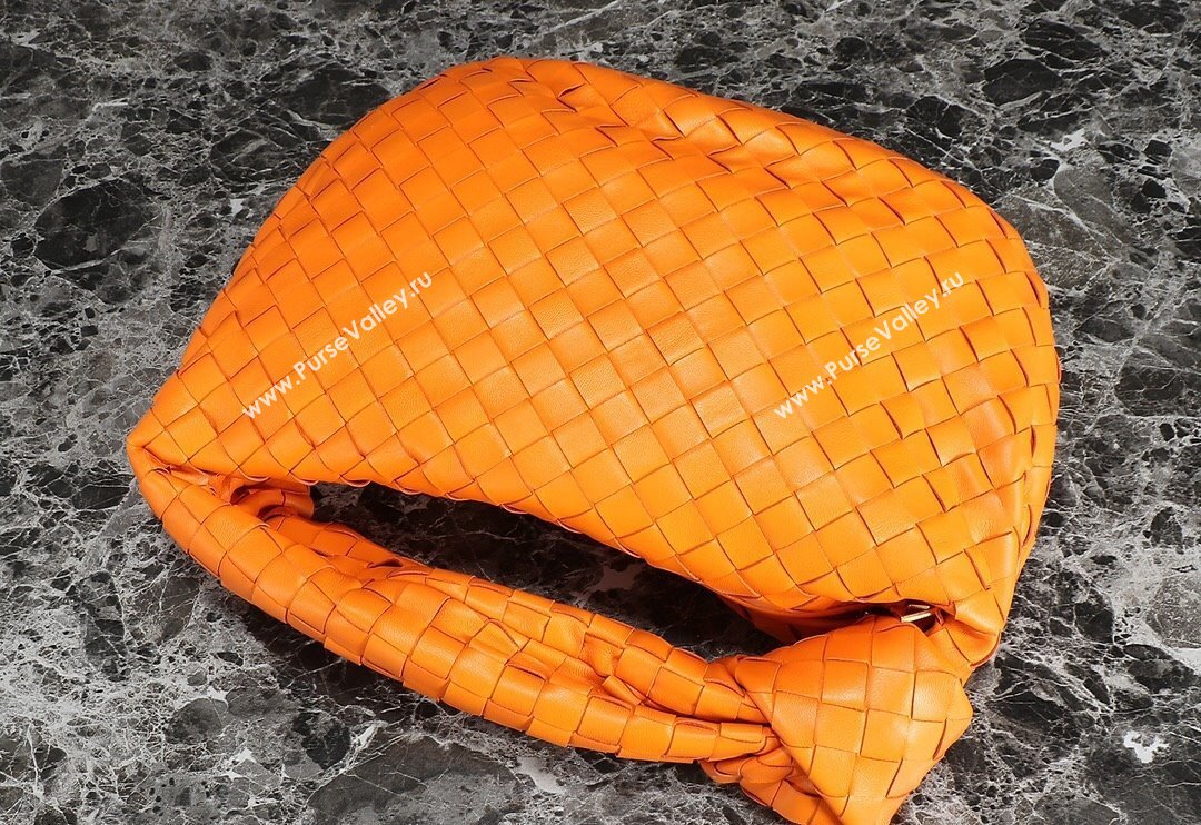 Bottega Veneta Teen Jodie Hobo Bag 690225 Orange 2024 0712 (MS-240712046)