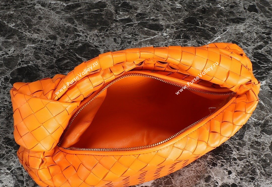 Bottega Veneta Teen Jodie Hobo Bag 690225 Orange 2024 0712 (MS-240712046)