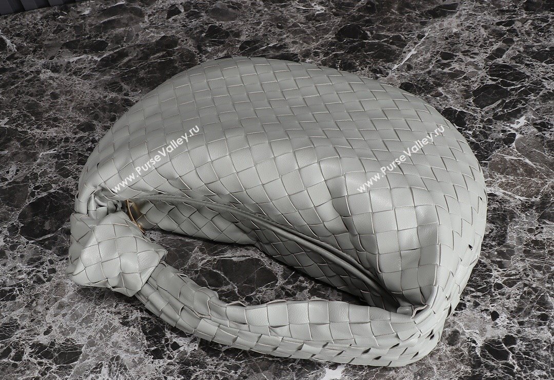 Bottega Veneta Teen Jodie Hobo Bag 690225 Light Grey 2024 0712 (MS-240712047)