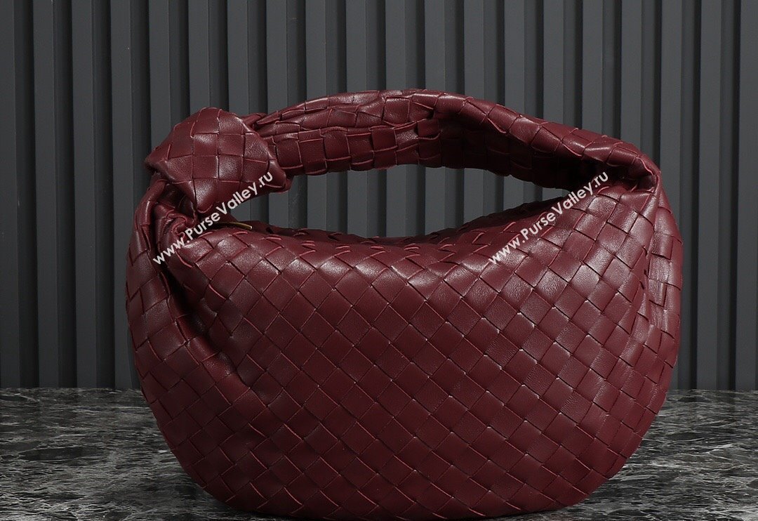 Bottega Veneta Teen Jodie Hobo Bag 690225 Dark Burgundy 2024 0712 (MS-240712049)