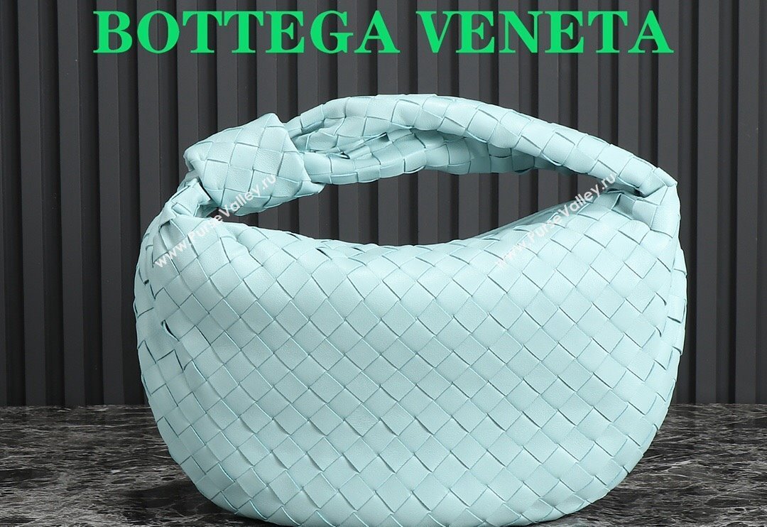 Bottega Veneta Teen Jodie Hobo Bag 690225 Light Blue 2024 0712 (MS-240712051)