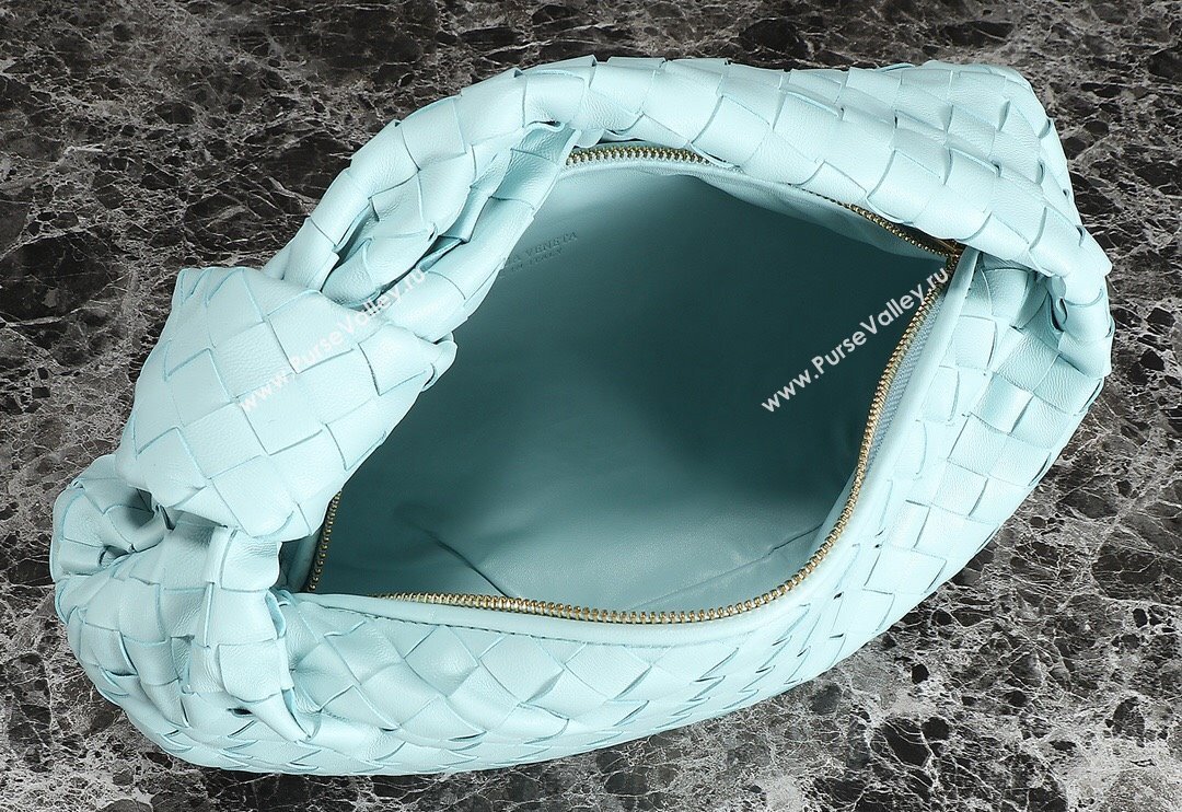 Bottega Veneta Teen Jodie Hobo Bag 690225 Light Blue 2024 0712 (MS-240712051)