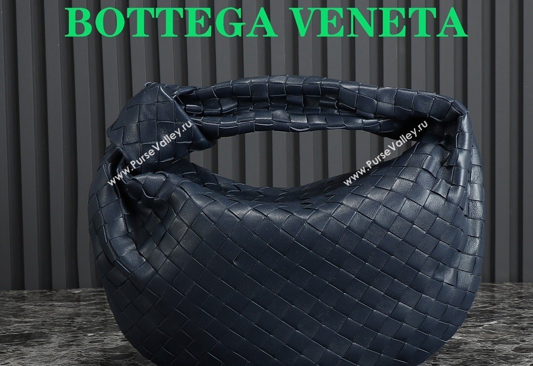 Bottega Veneta Teen Jodie Hobo Bag 690225 Dark Blue 2024 0712 (MS-240712059)