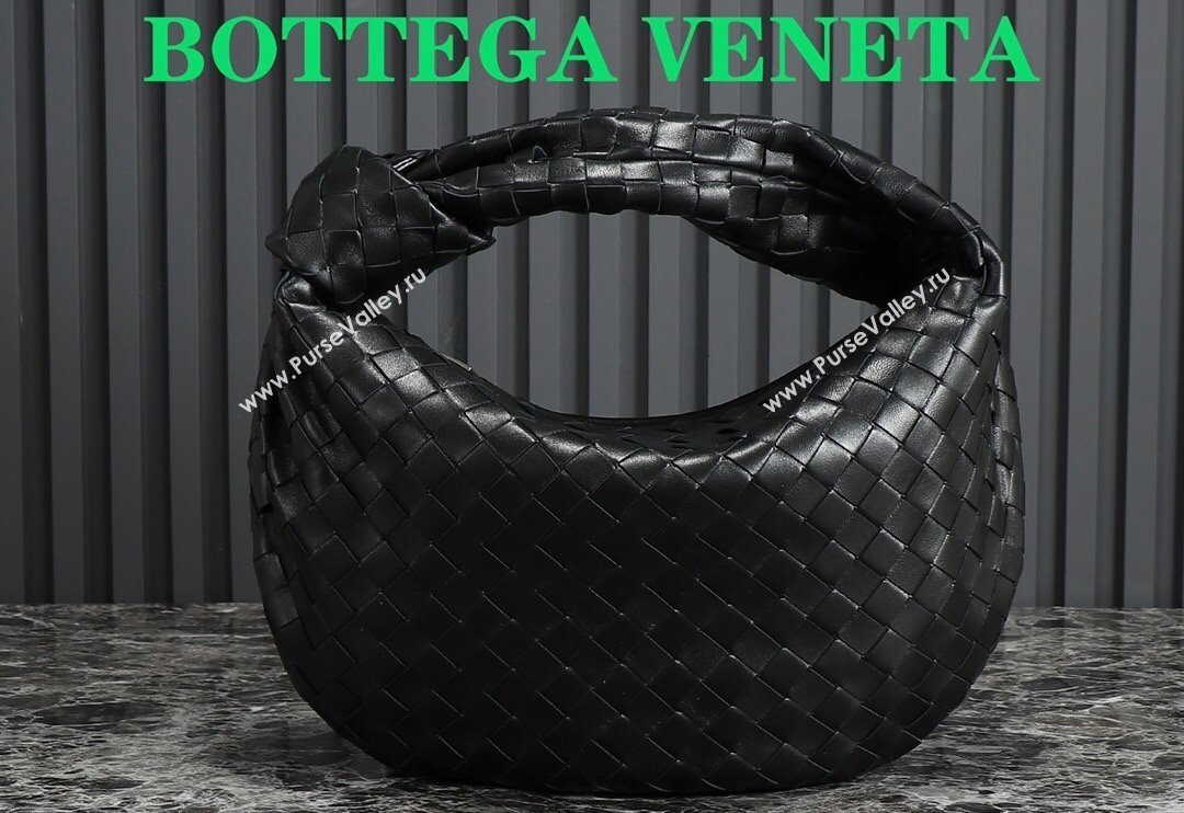 Bottega Veneta Teen Jodie Hobo Bag 690225 Black/Silver 2024 0712 (MS-240712060)