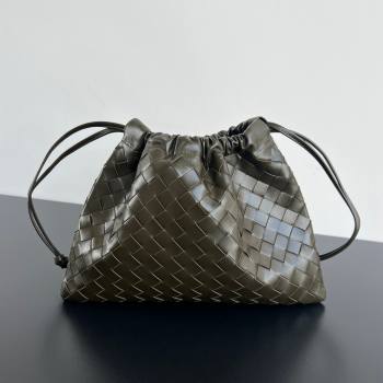 Bottega Veneta Medium Dustbag in Intrecciato Leather 796728 Khaki/New sauge Green 2024 (WT-240712038)