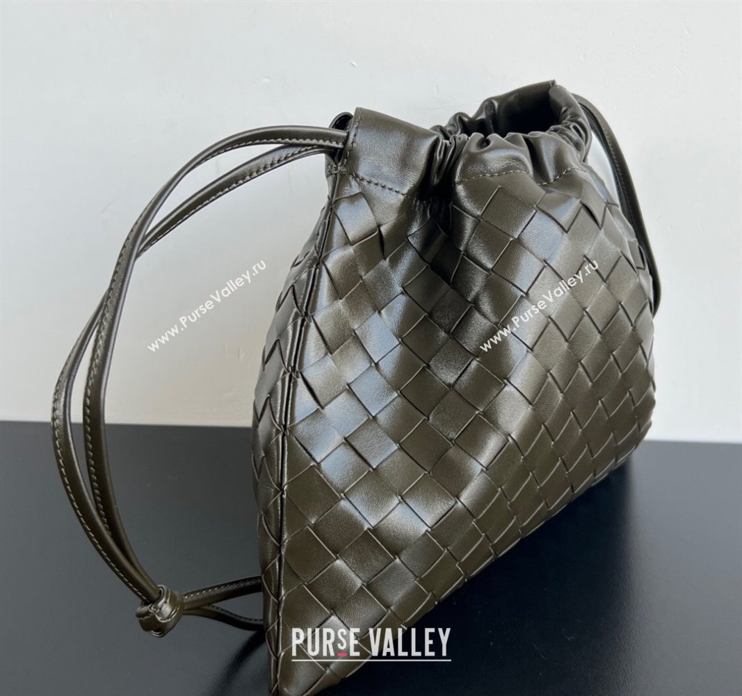 Bottega Veneta Medium Dustbag in Intrecciato Leather 796728 Khaki/New sauge Green 2024 (WT-240712038)