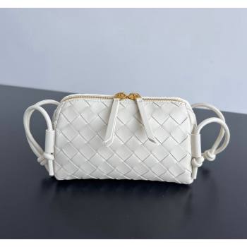 Bottega Veneta Intrecciato Leather Concert Pouch Mini bag White 2024 794258 (WT-240802003)