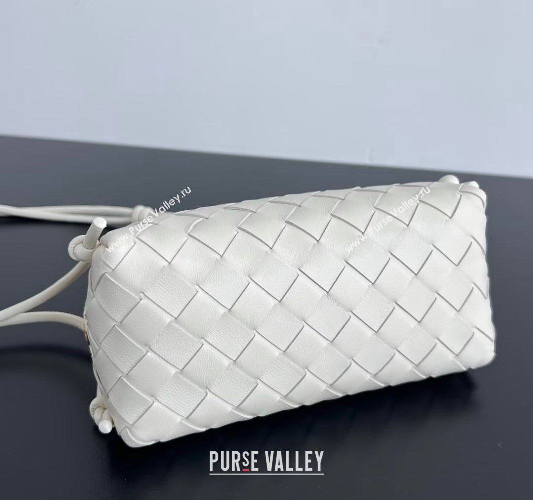 Bottega Veneta Intrecciato Leather Concert Pouch Mini bag White 2024 794258 (WT-240802003)