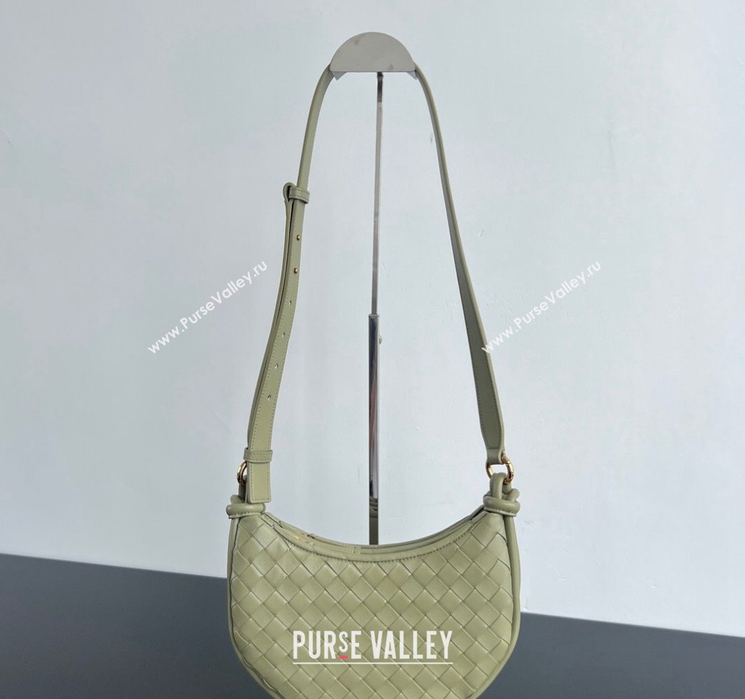 Bottega Veneta Gemelli Messenger Crossbody Bag in Intrecciato leather Travertine Green 2024 796638 (WT-240826002)