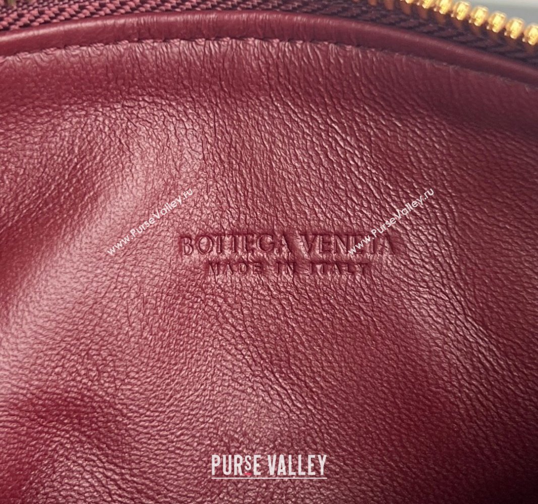 Bottega Veneta Mini Wallace Shoulder Bag in Intrecciato Soft Calfskin Leather 754443 Dark Red 2024 (WT-240826014)