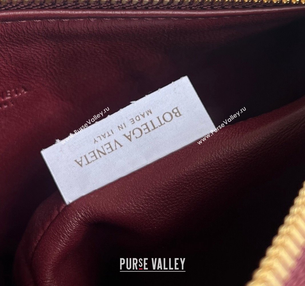 Bottega Veneta Mini Wallace Shoulder Bag in Intrecciato Soft Calfskin Leather 754443 Dark Red 2024 (WT-240826014)