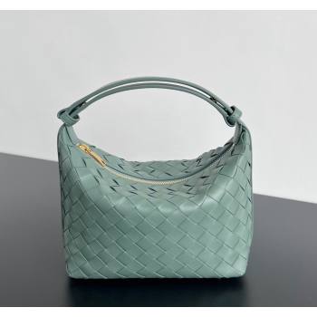 Bottega Veneta Mini Wallace Shoulder Bag in Intrecciato Soft Calfskin Leather 754443 New sauge Green 2024 (WT-240826016)