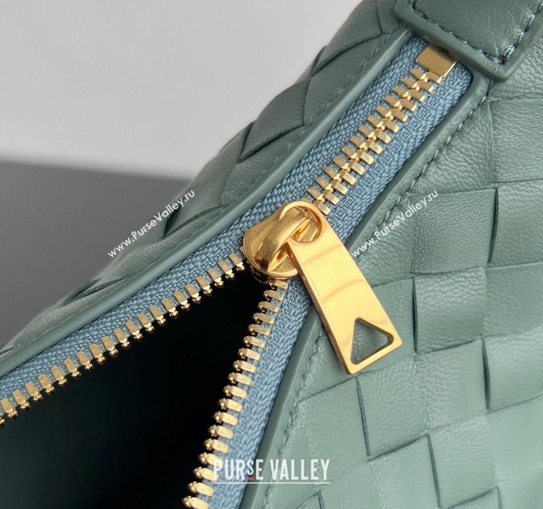 Bottega Veneta Mini Wallace Shoulder Bag in Intrecciato Soft Calfskin Leather 754443 New sauge Green 2024 (WT-240826016)