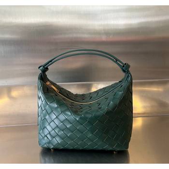 Bottega Veneta Mini Wallace Shoulder Bag in Intrecciato Soft Calfskin Leather 754443 Emerald Green 2024 (WT-240826017)