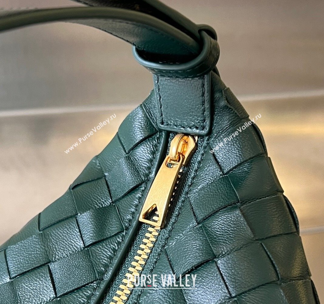 Bottega Veneta Mini Wallace Shoulder Bag in Intrecciato Soft Calfskin Leather 754443 Emerald Green 2024 (WT-240826017)