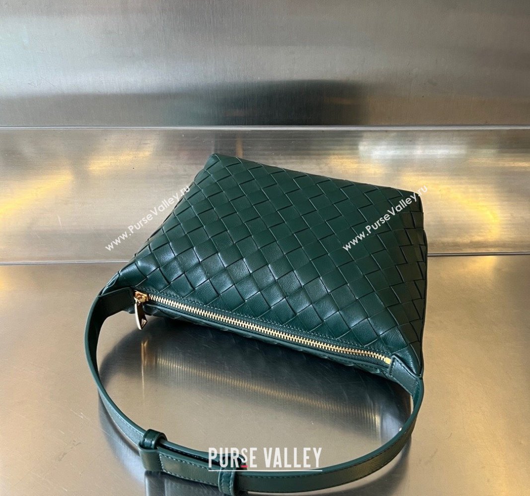 Bottega Veneta Mini Wallace Shoulder Bag in Intrecciato Soft Calfskin Leather 754443 Emerald Green 2024 (WT-240826017)