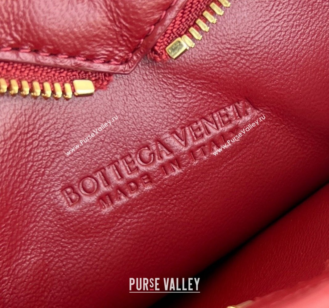 Bottega Veneta Mini Solstice Heart Bag in Intrecciato Leather 796380 Dark red 2024 (WT-240826018)