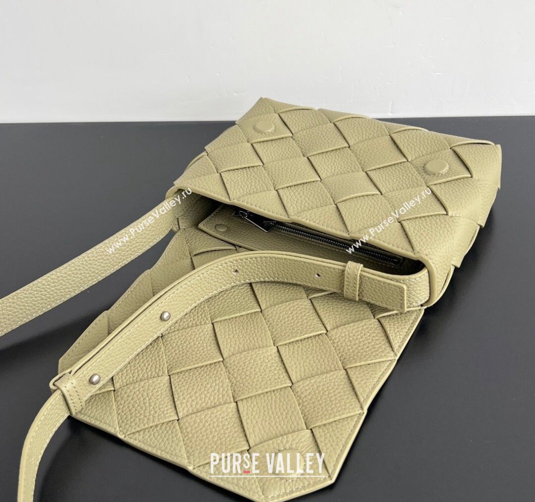 Bottega Veneta Diago Crossbody Bag in Intrecciato leather Travertine Green 2024 795637 (WT-240826003)