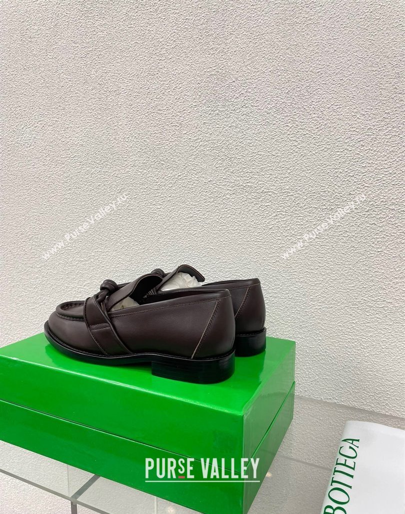 Bottega Veneta Astaire Loafers in Calfskin with One-Tone Knot Brown 2024 (SS-240903045)