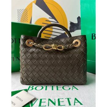 Bottega Veneta Small Andiamo Top Handle Bag With Chain 786008 Mustard Green 2024 (WT-240919029)