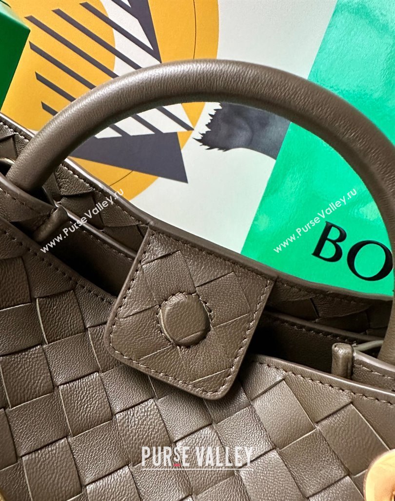 Bottega Veneta Small Andiamo Top Handle Bag With Chain 786008 Mustard Green 2024 (WT-240919029)