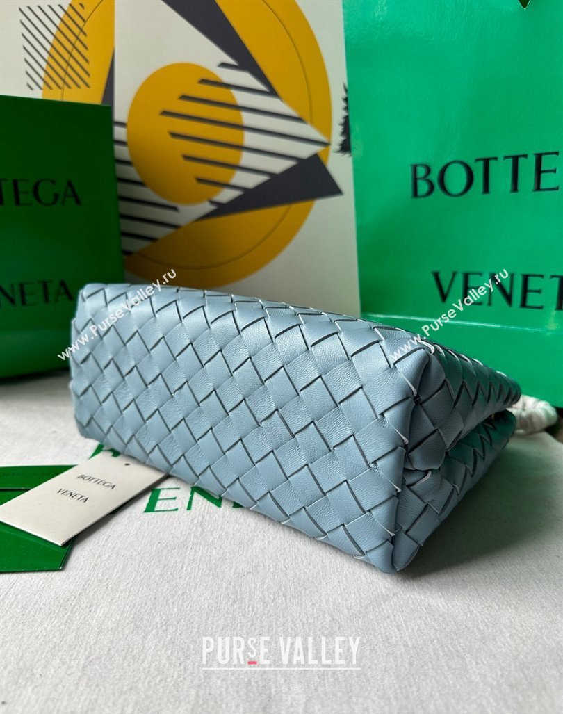 Bottega Veneta Small Andiamo Top Handle Bag With Chain Ice Blue 2024 786008 (WT-240919030)