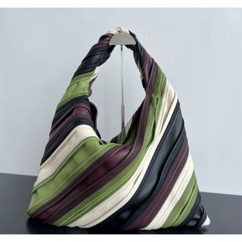 Bottega Veneta Large Hop Hobo Bag in with Patchwork Stripes Multicolor 2024 786193 (WT-240919033)