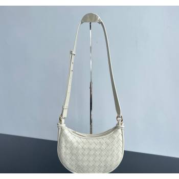 Bottega Veneta Gemelli Messenger Crossbody Bag in Intrecciato leather Sea Salt White 2024 796638 (WT-240919035)