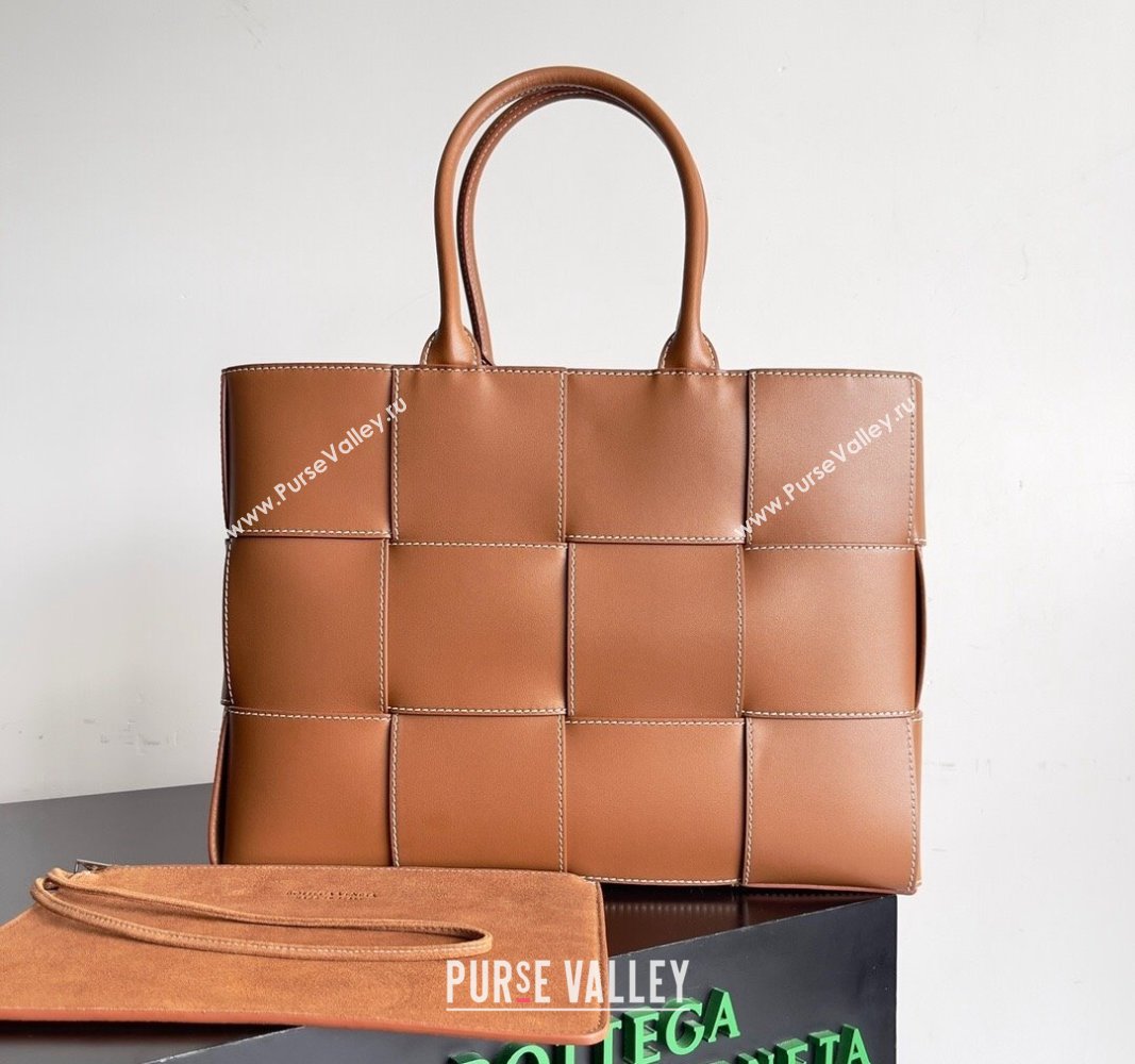 Bottega Veneta Medium Arco Tote Bag in Intrecciato Leather 729244 Brown2 2024 (YX-240919037)