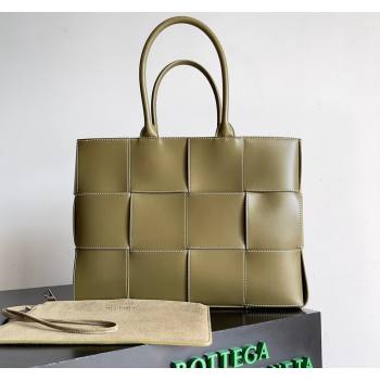 Bottega Veneta Medium Arco Tote Bag in Intrecciato Leather 729244 Mud Green 2024 (YX-240919039)