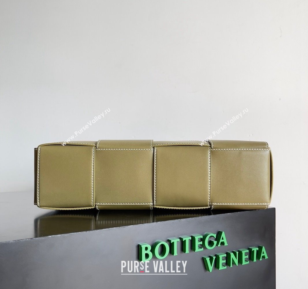 Bottega Veneta Medium Arco Tote Bag in Intrecciato Leather 729244 Mud Green 2024 (YX-240919039)